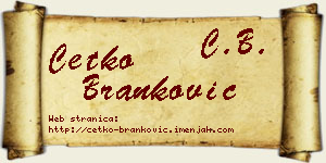 Ćetko Branković vizit kartica